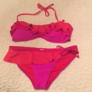 ☀️Aqua Marine Bandeau Bikini Size M New